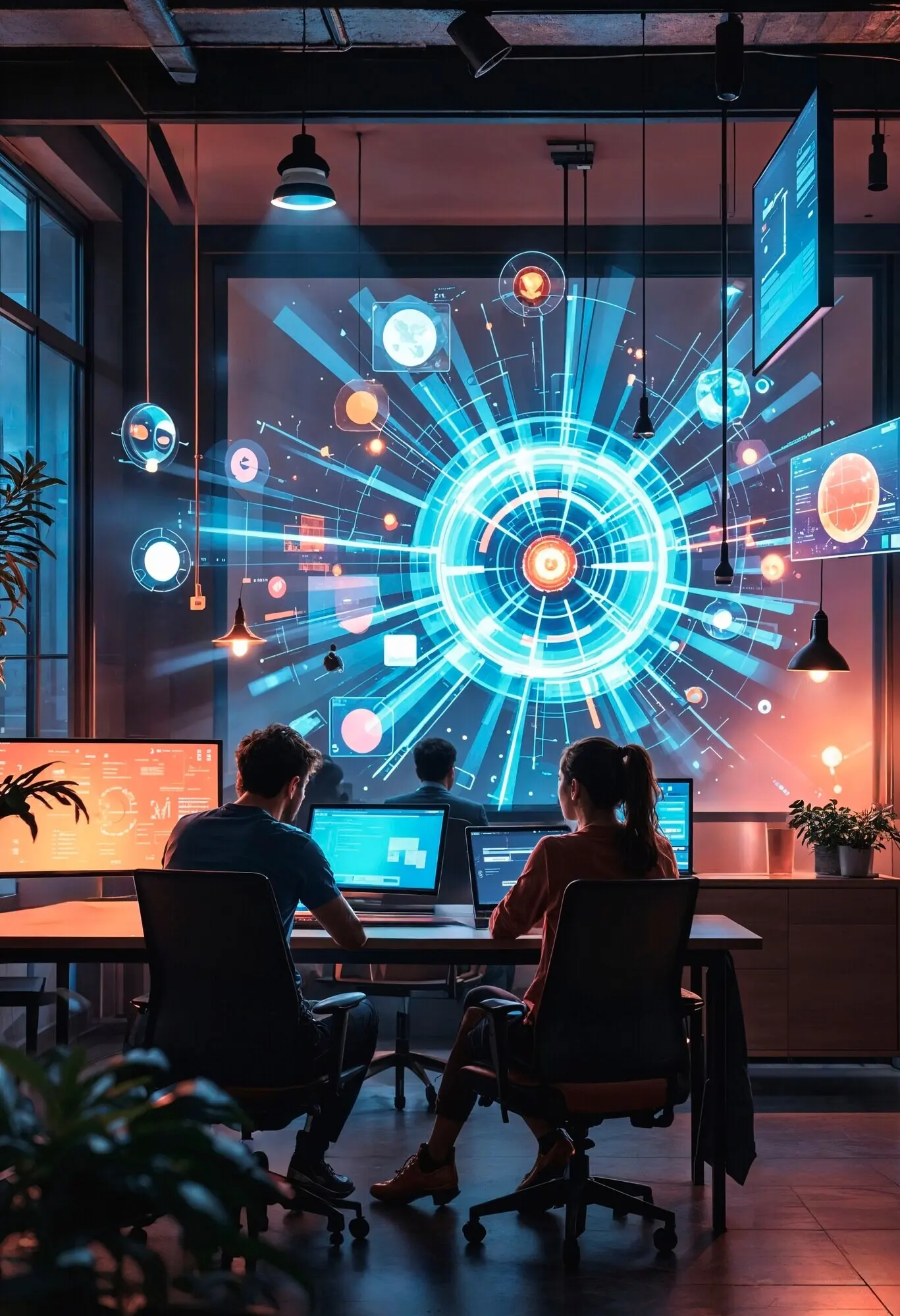 3D render of futuristic technologies