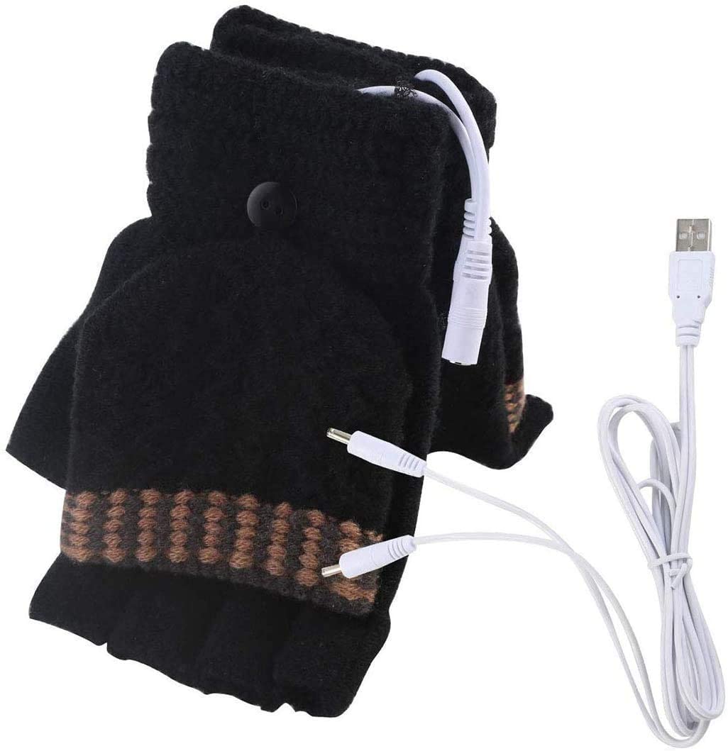 USB heated gloves for typing
